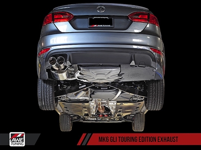 AWE Tuning Mk6 GLI 2.0T - Mk6 Jetta 1.8T Touring Edition Exhaust - Polished Silver Tips