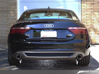 AWE Tuning B8 A5 3.2L Touring Edition Exhaust System - Dual 3.5in Polished Silver Tips