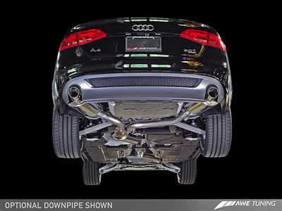 AWE Tuning B8 A4 2.0T Touring Edition Exhaust - Dual Outlet, Polished Silver Tips