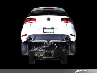 AWE Tuning Mk6 GTI Performance Catback - Chrome Silver Round Tips