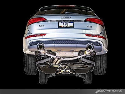 AWE Tuning Q5 3.0T Touring Edition Exhaust   Dual Outlet, Chrome Silver Tips