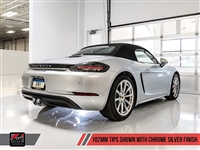 AWE Tuning Porsche 718 Boxster / Cayman Touring Edition Exhaust - Chrome Silver Tips