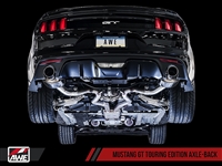 AWE S550 Mustang GT Axle-back Exhaust - Touring Edition (Chrome Silver Tips)