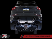 AWE Tuning (2016-2017) Focus RS Cat-back Touring Edition Exhaust- Non-Resonated - Chrome Silver Tips