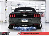 AWE S550 Mustang EcoBoost Axle-back Exhaust - Touring Edition (Diamond Black Tips)