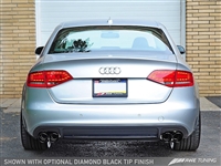 AWE Tuning B8 A4 3.2L Touring Edition Exhaust System - Quad 90mm (3.54 in) Slash Cut Polished Silver Tips