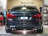 AWE Tuning BMW F10 M5 Touring Edition Axle Back Exhaust, Chrome Silver Tips