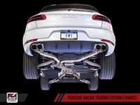 AWE Tuning Porsche Macan Touring Edition Exhaust System - Chrome Silver 102mm Tips