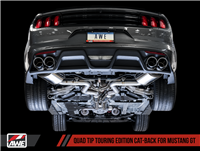 AWE Touring Edition Cat-back Exhaust for 15-17 S550 Mustang GT - Quad Outlet - No Tips (GT350 Valance)