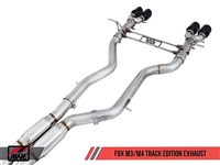 AWE Tuning BMW F8X M3/M4 Non-Resonated Track Edition Exhaust -- Diamond Black Tips (102mm)