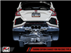 AWE Touring Edition Exhaust for FK8 Civic Type R (includes Front Pipe) - Triple Chrome Silver Tips