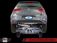 AWE Tuning VW MK7 Golf 1.8T Track Edition Exhaust with Chrome Silver Tips (90mm)
