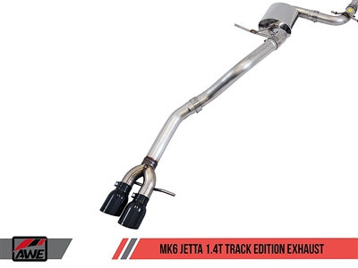 AWE Tuning Mk6 Jetta 1.4T Track Edition Exhaust - Diamond Black Tips