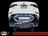 AWE Track Edition Exhaust - Non-Resonated - for MK7 Jetta GLI w/ Stock Downpipe - Chrome Silver Tips