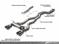 AWE Tuning BMW F8X M3/M4 Non Resonated SwitchPath Exhaust -- Chrome Silver Tips (90mm)