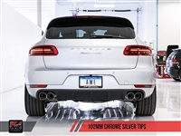 AWE Tuning Porsche Macan Track Edition Exhaust System - Chrome Silver 102mm Tips