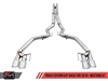 AWE Track Edition Cat-back Exhaust for the 2018+ Mustang GT - Quad Diamond Black Tips