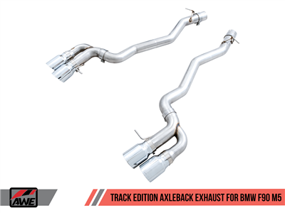 AWE Track Edition Axle-Back Exhaust for BMW F90 M5 - Diamond Black Tips