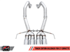 AWE Track Edition Axleback Exhaust for C7 Corvette without AFM Valves - Z06 / ZR1 / Z51 Manual 17+ / GS Manual -- Chrome Silver Tips