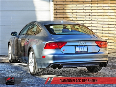 AWE Tuning Audi S7 4.0T Track Edition Exhaust - Diamond Black Tips
