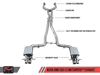 AWE Tuning Mercedes-Benz W205 AMG C63/S Sedan SwitchPath Exhaust System - for non-Dynamic Performance Exhaust cars (no tips)