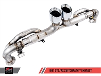 AWE Tuning Porsche 991 GT3 / RS SwitchPath Exhaust -- Chrome Silver Tips