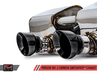 AWE Tuning 991.2 Carrera / S SwitchPath Exhaust for PSE Cars - Chrome Silver Tips