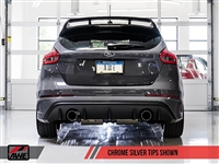 AWE Tuning (2016-2017) MK3 Ford Focus RS SwitchPath Exhaust - Chrome Silver Tips