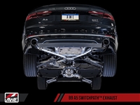 AWE Tuning B9 A5 SwitchPath Exhaust, Dual Outlet - Chrome Silver Tips (includes DP and SwitchPath Remote)