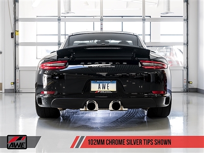 AWE Tuning 991.2 Carrera / S SwitchPath Exhaust for PSE Cars - Diamond Black Tips