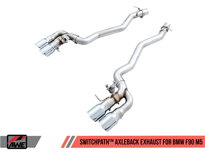 AWE SwitchPath Axle-Back Exhaust for BMW F90 M5 - Diamond Black Tips