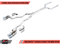 AWE SwitchPath Cat-Back Exhaust for BMW F90 M5 - Chrome Silver Tips
