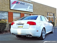 AWE Tuning Audi B7 A4 3.2L Touring Edition Quad Tip Exhaust - Polished Silver Tips