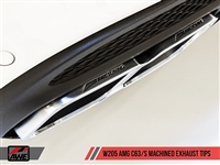 AWE Tuning Mercedes-Benz AMG C63 Machined Exhaust Tips - Chrome Silver