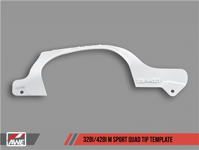 AWE Tuning BMW F3X 328i M Sport Quad Tip Marking Template