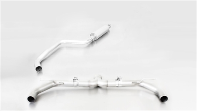 Remus Racing Dual Tip Cat-back Sport Exhaust VW Golf VII GTI/GTI Performance, type AU, 2013=> (Resonated mid-pipe)