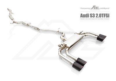 Fi Exhaust Audi S3 (8V) Sedan 2006-2015 (Mid Pipe, Valvetronic Muffler, Quad Silver Tips)Remote Control System Module