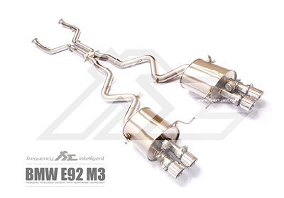 Fi-Exhaust M3 (E90/E92) S65 4.2L (2007-2013) Valvetronic Muffler + Quad Silver Tips