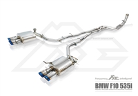 Fi-Exhaust 535i (F10/F11) 3.0L Turbo N55 2010+ Front Pipe + Mid Pipe + Valvetronic Muffler + Quad Silver Tips