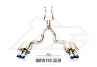 Fi-Exhaust 550i (F10/F11) 4.4L TwinTurbo N63 2010+ Front Pipe + Mid Pipe + Valvetronic Muffler + Quad Silver Tips