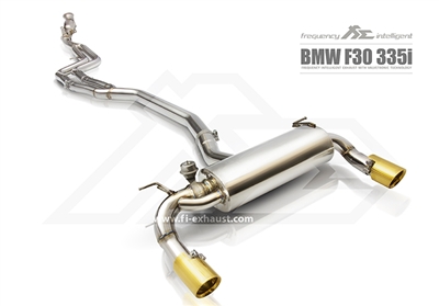 Fi-Exhaust BMW F30 335i | N55 / 3.0 Turbo 2011+ Front Pipe + Mid Pipe + Valvetronic Muffler + Dual Silver Tips