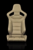 Braum Elite Series Sport Seats - Beige Leatherette