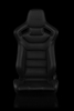 Braum Elite Series Sport Seats - Black Leatherette (White Stitching)