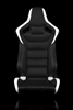 Braum Elite Series Sport Seats - Black and White Leatherette
