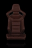 Braum Elite Series Sport Seats - Brown Leatherette