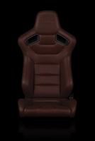 Braum Elite Series Sport Seats - Brown Leatherette