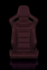 Braum Elite Series Sport Seats - Maroon Leatherette
