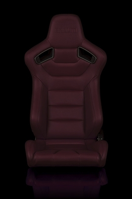 Braum Elite Series Sport Seats - Maroon Leatherette