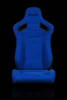 Braum Elite Series Sport Seats - Blue Cloth (Black Stitching)