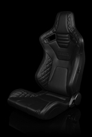 Braum Elite-X Series Sport Seats - Black Diamond / Carbon Fiber (Grey Stitching)